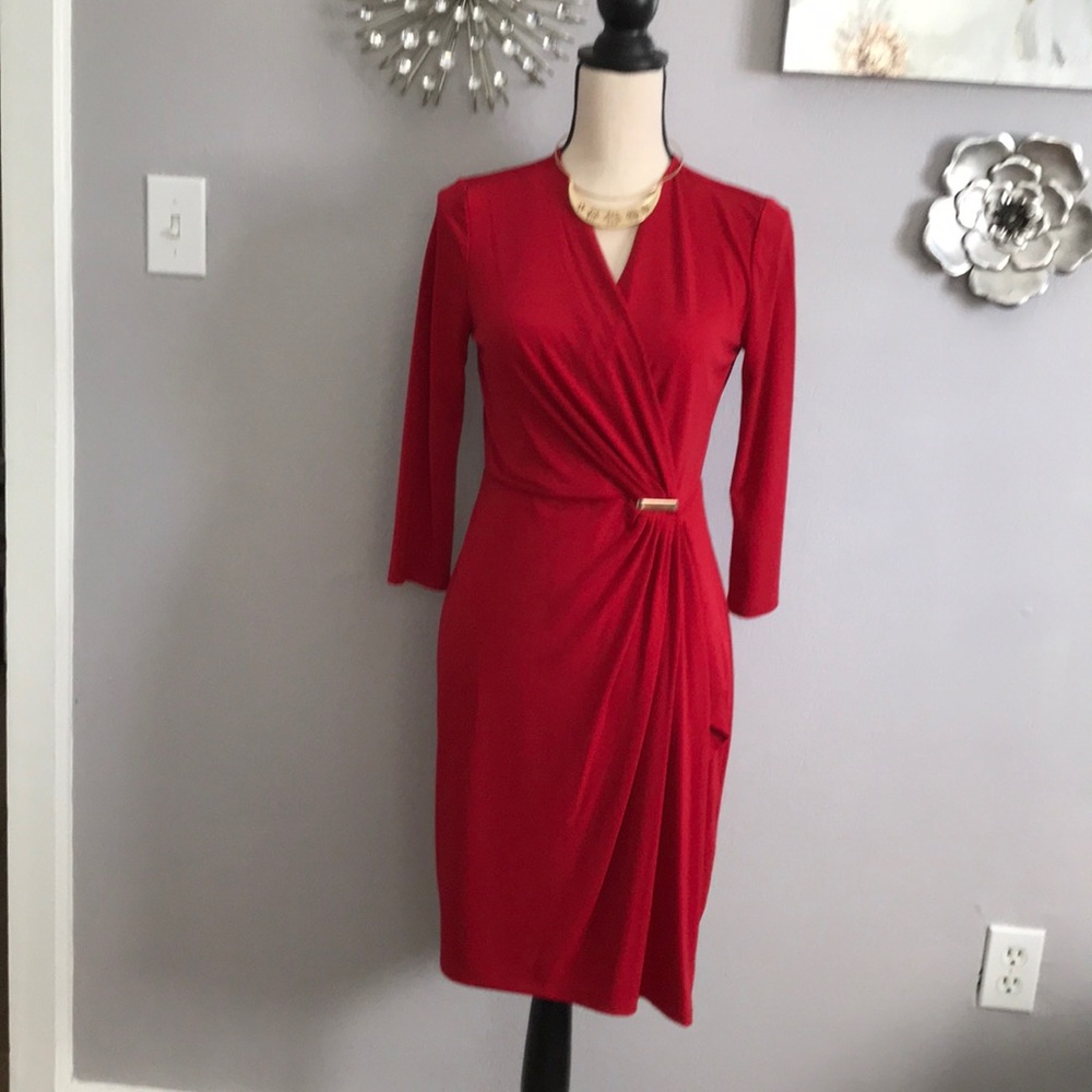 Red dress petite worn once. From smoke free home.